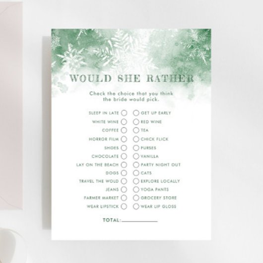 Schnee in Liebe würde sie eher Brautparty spielen