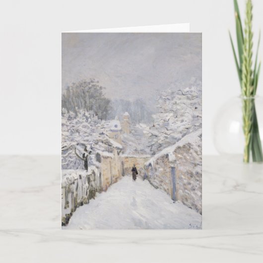 Schnee in Louveciennes, 1878 Karte (Vorderseite)