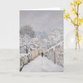 Schnee in Louveciennes, 1878 Karte (Gelbe Blume)