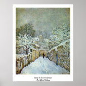 Schnee in Louveciennes von Alfred Sisley Poster (Vorne)