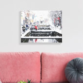 Schnee in Midsomer Norton Leinwanddruck (Insitu (Wohnzimmer))