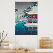 Schnee in Miyajima von Tsuchiya Koitsu Poster (Küche)