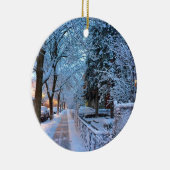 Schnee in Montreal Keramikornament (Rechts)