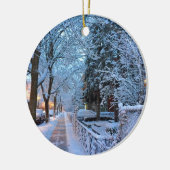 Schnee in Montreal Keramikornament (Links)