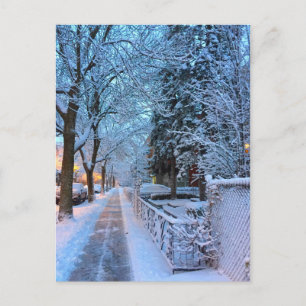 Schnee in Montreal Postkarte