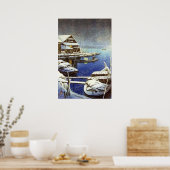 Schnee in Mukojima Kawase Hasui 1931 Poster (Küche)