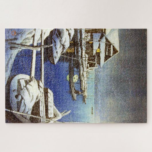 Schnee in Mukojima Kawase Hasui 1931 Puzzle (Horizontal)