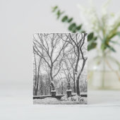 Schnee in New York Postkarte (Stehend Vorderseite)