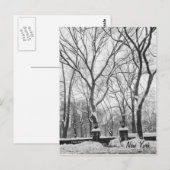 Schnee in New York Postkarte (Vorne/Hinten)