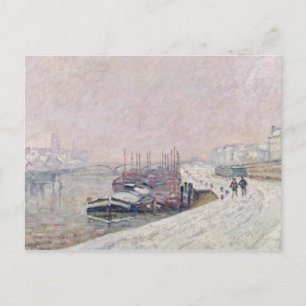Schnee in Rouen Postkarte