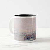 Schnee in Rouen Zweifarbige Tasse (Vorderseite Links)