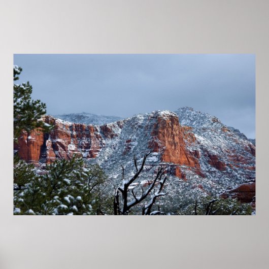 Schnee in Sedona Arizona 2812 Poster (Vorne)
