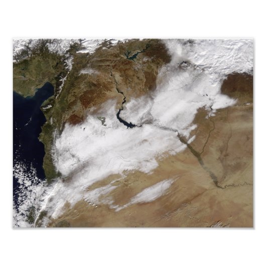 Schnee in Syrien Fotodruck (Vorne)
