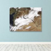 Schnee in Syrien Leinwanddruck (Insitu (Holzboden))