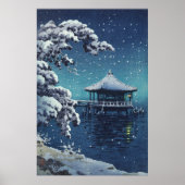 Schnee in Ukimido Katada von Tsuchiya Koitsu Poster (Vorne)