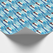 Schnee in Wrackpapier für Wasserräder Geschenkpapier (Ecke)