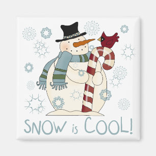 Schnee ist Cool Urlaub Tshirts und Geschenke Magnet