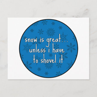 Schnee ist es sei denn… groß postkarte