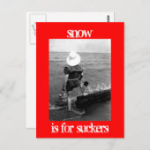 Schnee ist für Sauger Postkarte (Vorne/Hinten)