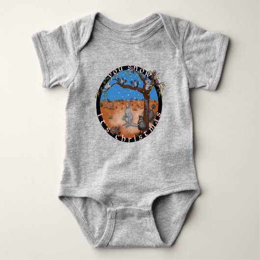Schnee ist Weihnachten - Aussie Outback Bodysuit Baby Strampler (Vorderseite)