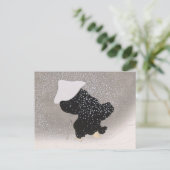 Schnee Japanischer Holzblock Druck Postkarte (Stehend Vorderseite)