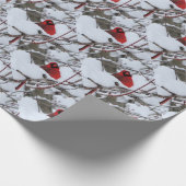 Schnee-Kardinal Geschenkpapier (Ecke)