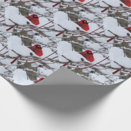 Schnee-Kardinal Geschenkpapier (Ecke)