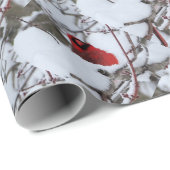 Schnee-Kardinal Geschenkpapier (Rolleneckpunkt)