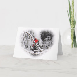 Schnee-Kardinal-Herz Karte