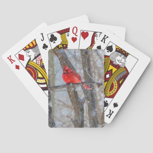Schnee-Kardinal Spielkarten (Rückseite)