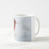 Schnee-Kardinals-Tasse Kaffeetasse (VorderseiteRechts)
