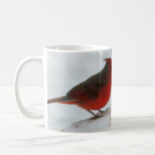 Schnee-Kardinals-Tasse Kaffeetasse (Links)