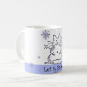 Schnee-Katze ließ es schneien Tasse (Vorderseite Links)