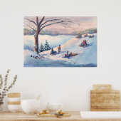 SCHNEE, KIDS & SCHNEE VON SHARON SHARPE POSTER (Küche)