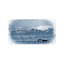 Schnee kommt herein (Weihnachten) Adressaufkleber