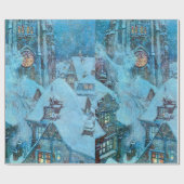 Schnee-Königin auf Dulac die Nacht eines Winters Geschenkpapier (Flach)