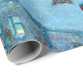 Schnee-Königin auf Dulac die Nacht eines Winters Geschenkpapier (Rolleneckpunkt)