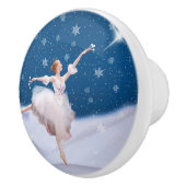 Schnee-Königin-Ballerina Keramikknauf (Rechts)