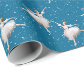 Schnee-Königin-Ballerina kundengerecht Geschenkpapier (Rolleneckpunkt)