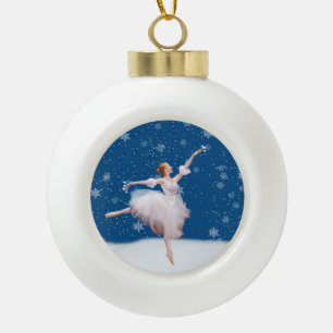 Schnee-Königin-Ballerina kundengerecht Keramik Kugel-Ornament