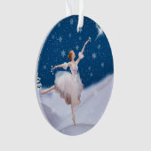 Schnee-Königin-Ballerina kundengerecht Ornament (Vorderseite)