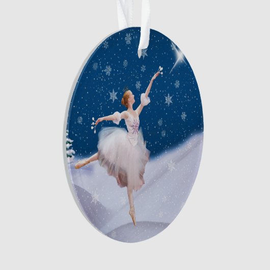 Schnee-Königin-Ballerina kundengerecht Ornament (Vorderseite)