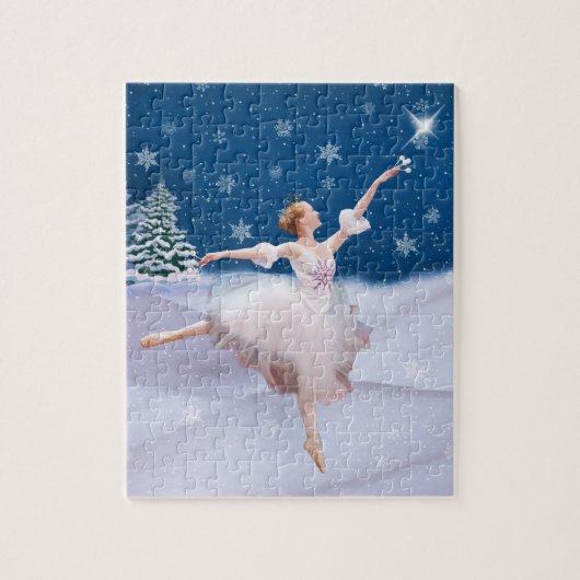 Schnee-Königin-Ballerina Puzzle (Vertikal)