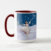 Schnee-Königin-Ballerina, Stern, Schneeflocken, Tasse (Links)