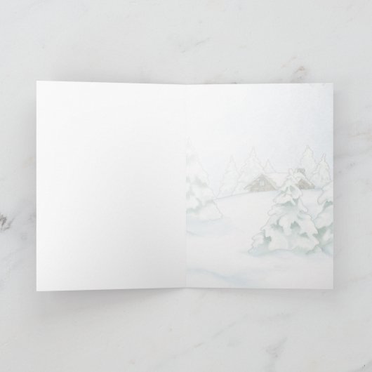 Schnee-Kugel Feiertagskarte (Innenseite)