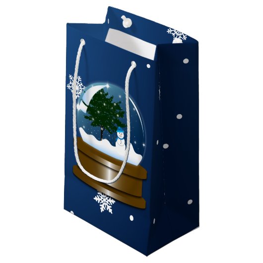 Schnee-Kugel Kleine Geschenktüte (Vorderseite Schrägansicht)