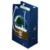 Schnee-Kugel Kleine Geschenktüte (Rückseite Schrägansicht)