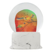 Schnee-Kugel PapageienSun Conures Schneekugel (Rückseite)