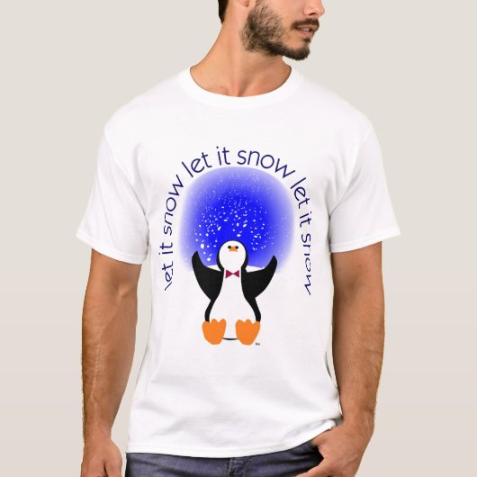 Schnee-KugelPenguin - lassen Sie es schneien! T-Shirt (Vorderseite)