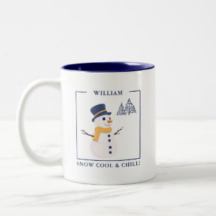 Schnee Kühl & Chill Individuelle Schneemann-Tasse Zweifarbige Tasse